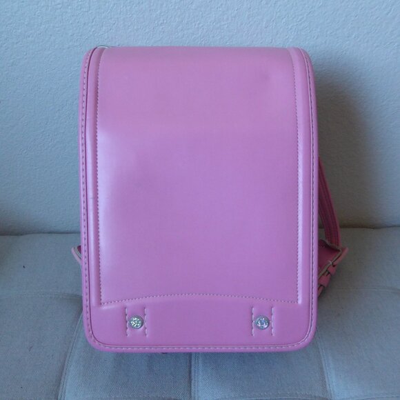 Kazama Brand Japanese Pink Randoseru Cow Leather Backpack Used Condition Japan - Picture 1 of 16